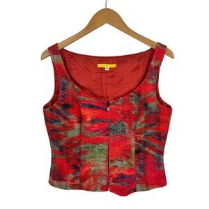 VTG Flores & Flores Pleated Silk Top